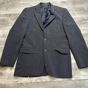 John Varvatos USA Men's Lyon 2-Button Seersucker Blazer Black Size 38R